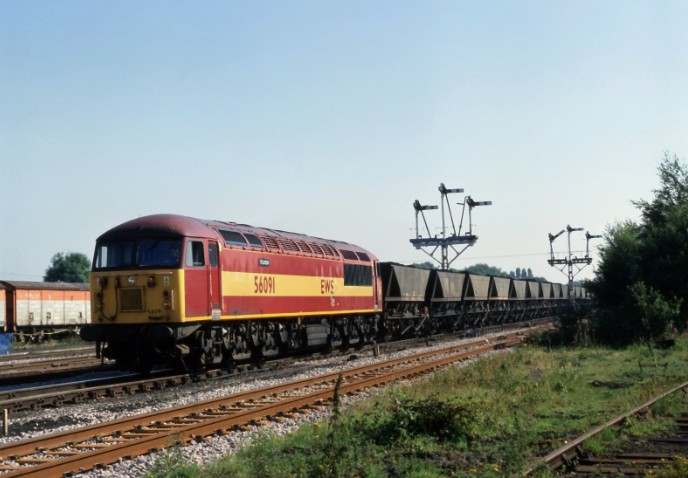 (image for) EWS Loco; 56901 at Barnetby Junction, Lincolnshire. 2001 Original Colour 35mm Slide